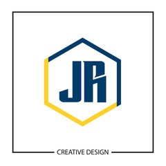 Initial Letter JR Logo Template Design