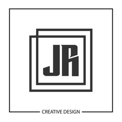 Initial Letter JR Logo Template Design