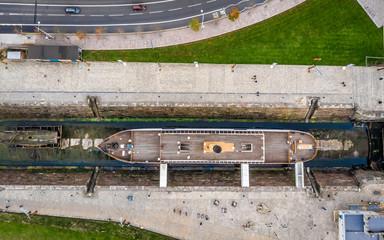 Aerial view of Belfast in autumn