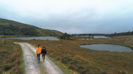 Walking through the amazing landscape at Beara in Ireland