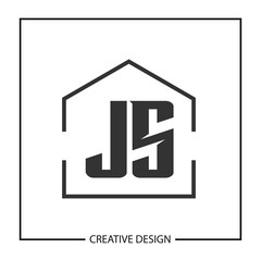 Initial Letter JS Logo Template Design