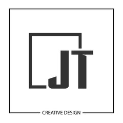 Initial Letter JT Logo Template Design