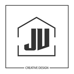 Initial Letter JV Logo Template Design