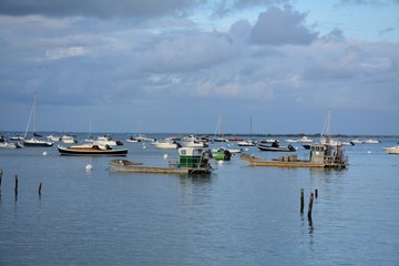 Fototapeta premium Lège-Cap-Ferret - Bateaux ostreicole