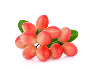 bengal-currants, carandas-plum, on a white background