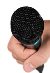 Hand Holding Microphone