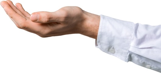 Close up of male hand