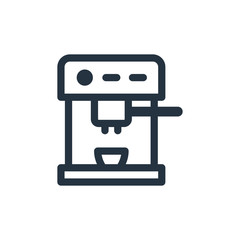 Coffee machine isolated icon on white background, 400 coffee set, logo and sign