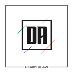 Initial Letter DA Logo Template Design