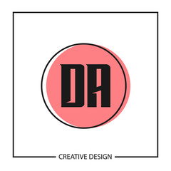 Initial Letter DA Logo Template Design