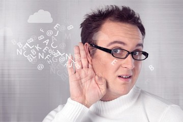 Portrait of young man in glasses