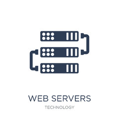 Web servers icon. Trendy flat vector Web servers icon on white background from Technology collection