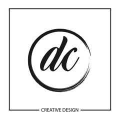 Initial Letter DC Logo Template Design