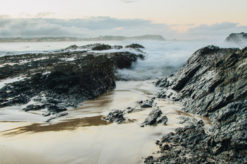 Australia, palm beach, sunset, Slow exposure