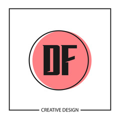 Initial Letter DF Logo Template Design