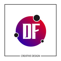 Initial Letter DF Logo Template Design