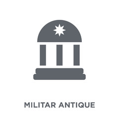 Militar antique building icon from Army collection.
