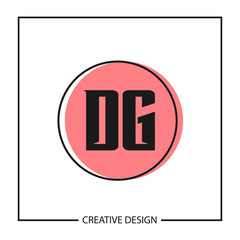 Initial Letter DG Logo Template Design