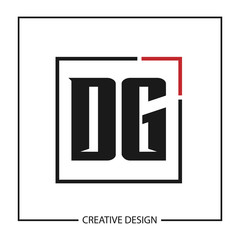 Initial Letter DG Logo Template Design