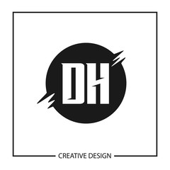 Initial Letter DH Logo Template Design