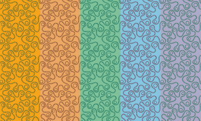 Vector seamless pattern with ethnic tribal  curved ornaments. Can be printed and used as wrapping paper, wallpaper, textile, fabric, etc. Available in EPS format. 