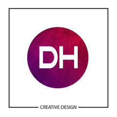Initial Letter DH Logo Template Design