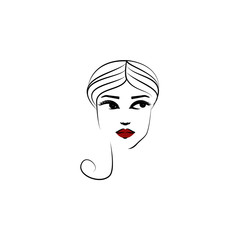 Turban hat, girl icon. Element of beautiful girl in a hat icon for mobile concept and web apps. Thin lin Turban hat, girl icon can be used for web and mobile