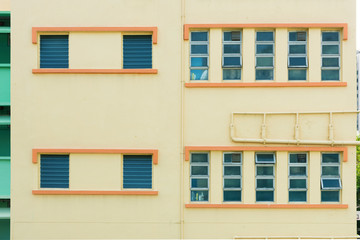 Exterior of residential buidling in Hong Kong city
