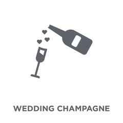 wedding Champagne icon from Wedding and love collection.