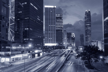 Fototapeta na wymiar Midtown of Hong Kong city at night