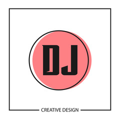 Initial Letter DJ Logo Template Design