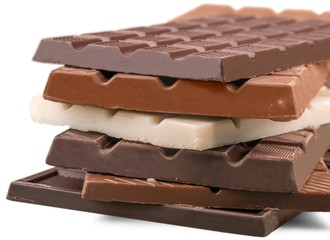 Stack of White / Dark / Milk Chocolate Bars