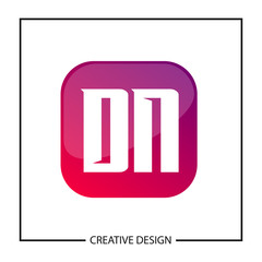 Initial Letter DN Logo Template Design