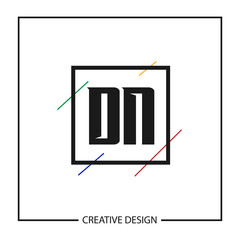 Initial Letter DN Logo Template Design