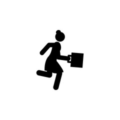 Fototapeta na wymiar businesswoman, running icon. Element of businesswoman icon. Premium quality graphic design icon. Signs and symbols collection icon for websites, web design, mobile app