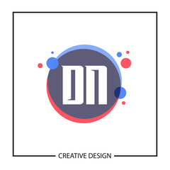 Initial Letter DN Logo Template Design