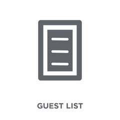 Guest list icon from Christmas collection.