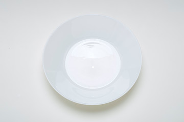 empty white bowl on white background