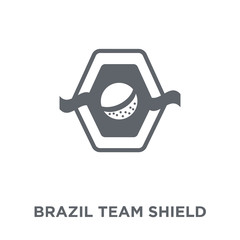 Brazil team shield symbol icon from Brazilian icons collection.