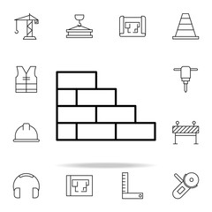 brick icon. construction icons universal set for web and mobile