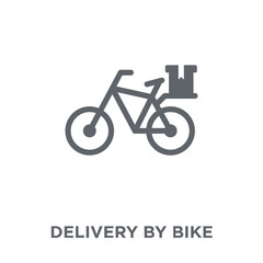 delivery by bike icon from Delivery and logistic collection.