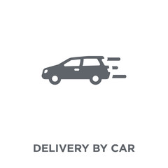 Delivery by car icon from Delivery and logistic collection.