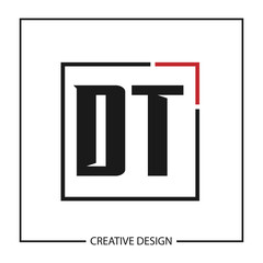 Initial Letter DT Logo Template Design