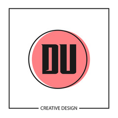 Initial Letter DU Logo Template Design