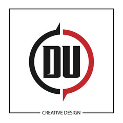 Initial Letter DU Logo Template Design