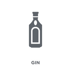 Gin icon from Drinks collection. - obrazy, fototapety, plakaty