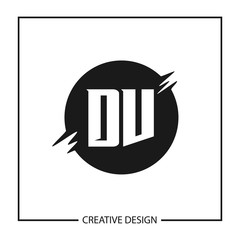 Initial Letter DV Logo Template Design