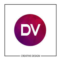 Initial Letter DV Logo Template Design