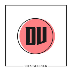 Initial Letter DV Logo Template Design
