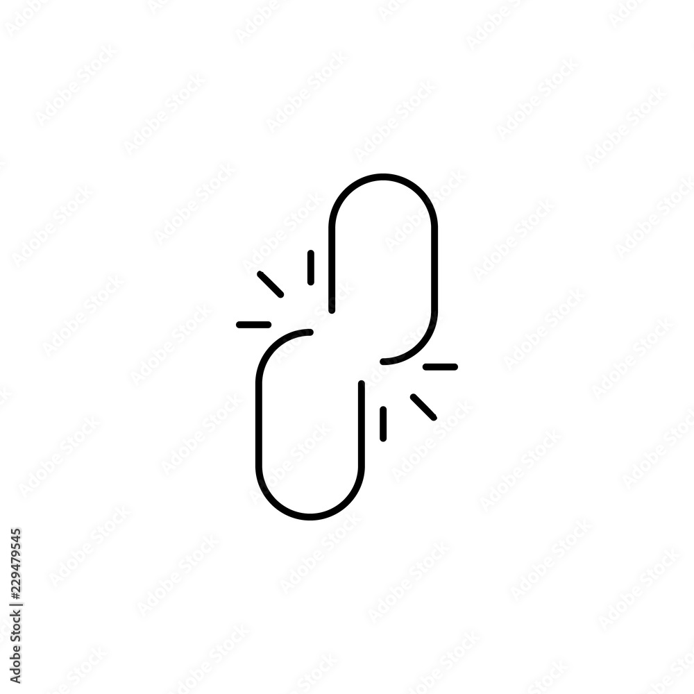 Poster broken link icon. element of simple web icon. thin line icon for website design and development, app
